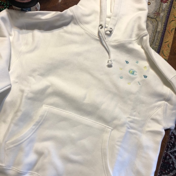 New white Sweatshirt champion Hoodie, Circle Logo - Picture 4 of 7